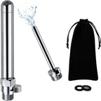 V-Frankness Shower Enema Kit front view showing polished chrome nozzle and valve.