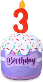 Dansydaisy Dog Birthday Cake Toy Accessories for Girl Boy Gifts, Squeaky Plush Toy for Dog Birthday Party Decor Favor for Large, Medium and Small Dogs(1st,Pink) - Image 10