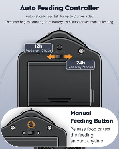 Pawfly electronic fish food dispenser transparent cover removal