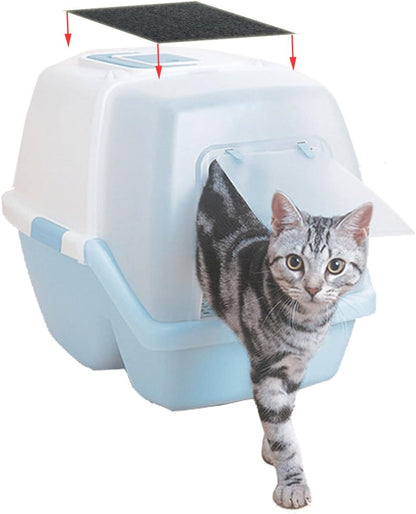Beacozofu universal six point five by six inch replacement odor filter pack for cats.