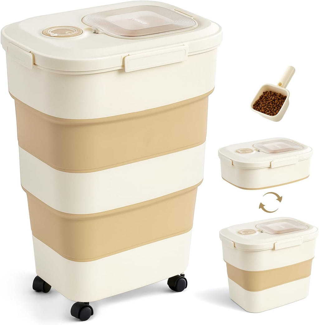 Zomisia collapsible dog food storage container front view