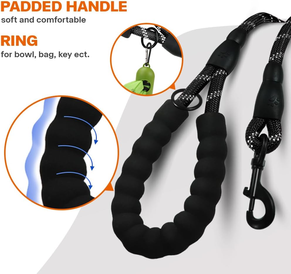 Taglory dog leash three hundred and sixty degree swivel zinc alloy anti tangle clip assembly.
