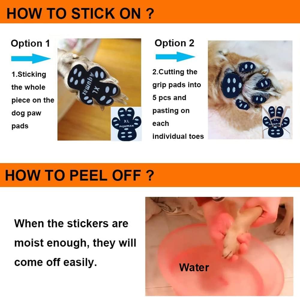 Aqumax XL size dog paw stickers package contents
