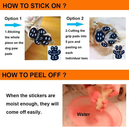 Aqumax XL size dog paw stickers package contents