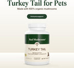 Organic mushroom supplement capsules for dogs and cats