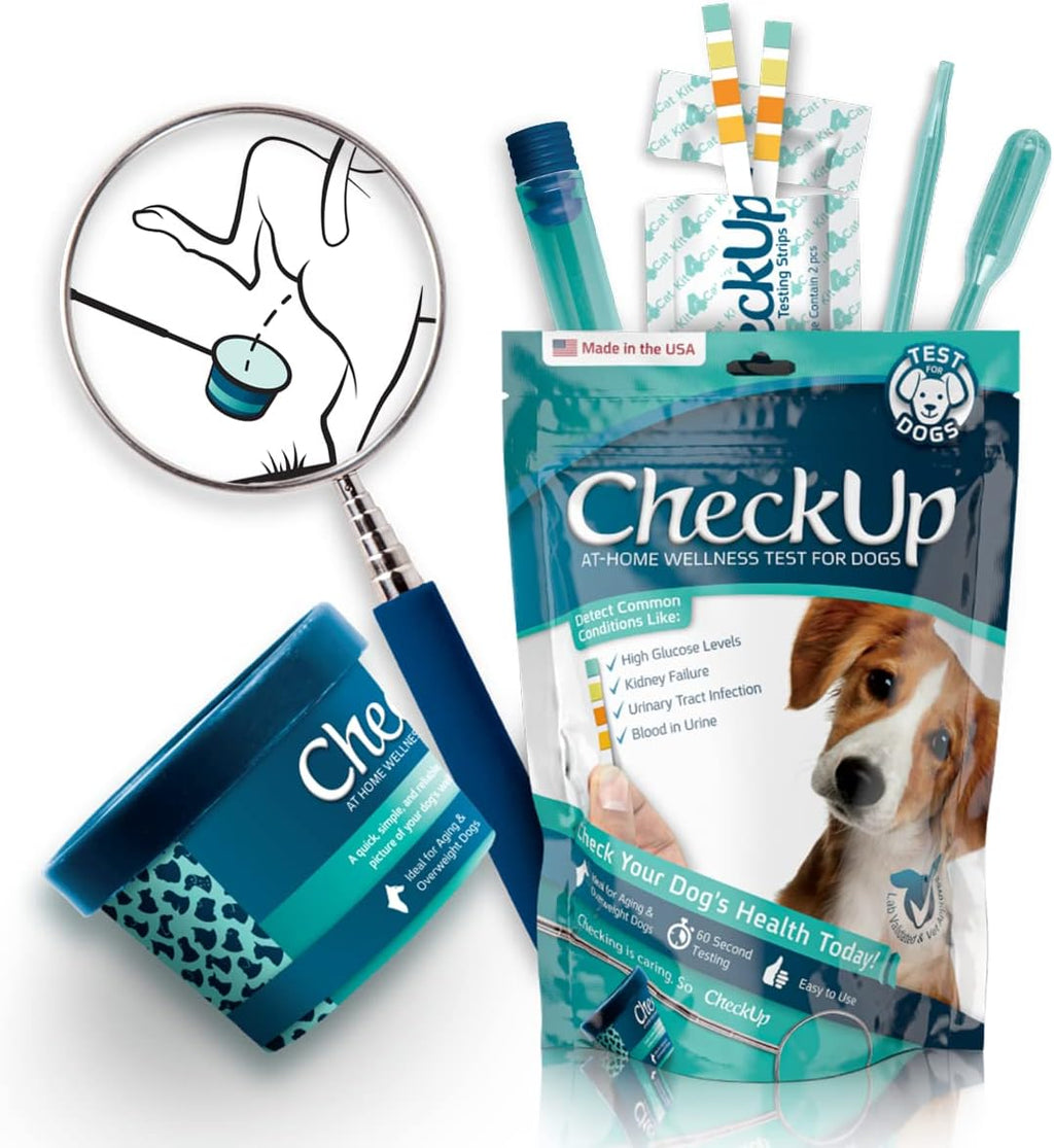 Pet urinalysis refill pack with high accuracy diagnostic strips close up