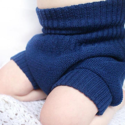 Ecoable wool cover worn over fitted cloth diaper