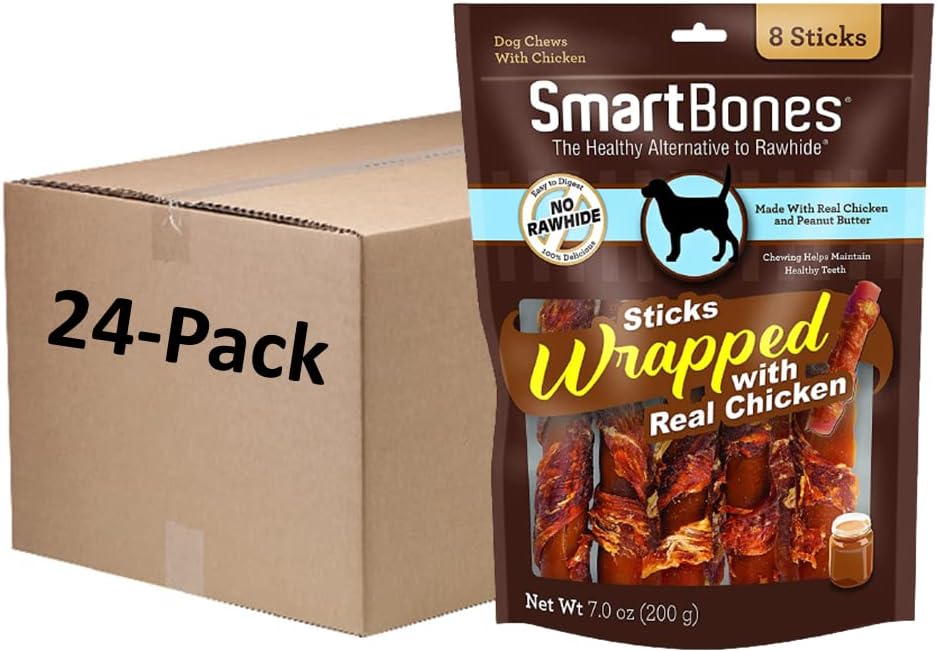 SmartBones Chicken-Wrapped Sticks, Treat Your Dog to a Rawhide-Free Chew Made with Real Chicken and Peanut Butter, 7 Ounce (Pack of 2) - Image 11