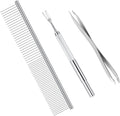 Bwogue Premium Tick Removal Kit stainless steel tools and comb