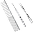 Bwogue Premium Tick Removal Kit stainless steel tools and comb