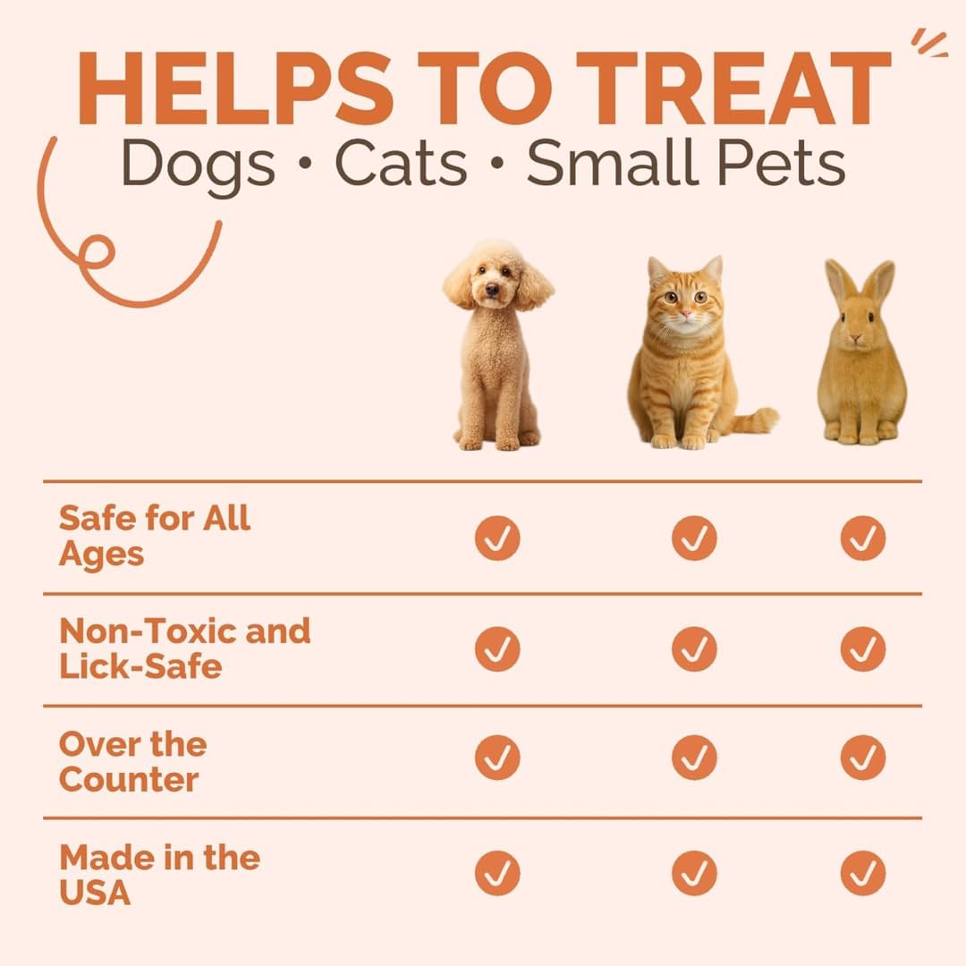 ClearFur two ounce pet skin care tubes displaying the USA manufactured seal.