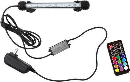 15 inches LED Aquarium Light, 2.5W Fish Tank Light Underwater Light Submersible Crystal Glass Lights, 21 LED Beads 12 Colors 19 Modes Brightness Adjustable Memory Function IP68 Waterproof - Image 10