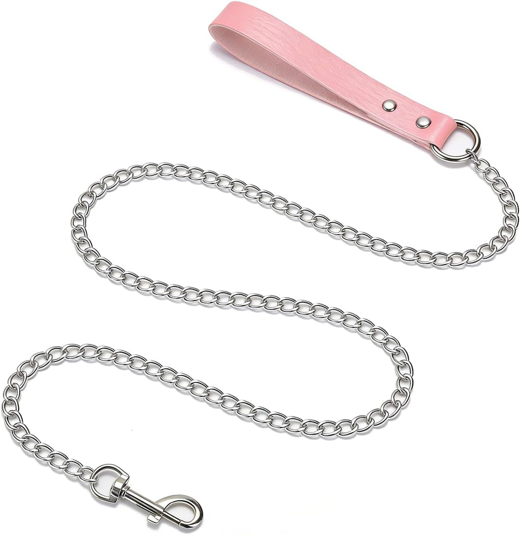 Durable metal hardware and slip chain of pet leash
