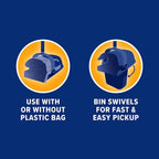 Durable plastic rake of the Arm & Hammer pooper scooper on yard grass