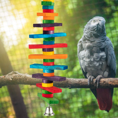 Edible pigment dyed natural wood chew toy for cockatiels