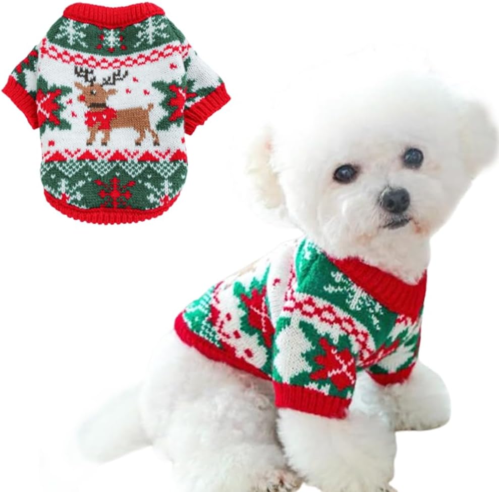 ANIAC Strawberry Turtleneck Cat Sweater Warm Knitted Small Dog Clothes for Girls Boys Autumn Winter Puppy Outfit Cold Weather Pet Knitwear for Chihuahua Yorkie Poodle (Red Strawberry, Medium) - Image 10