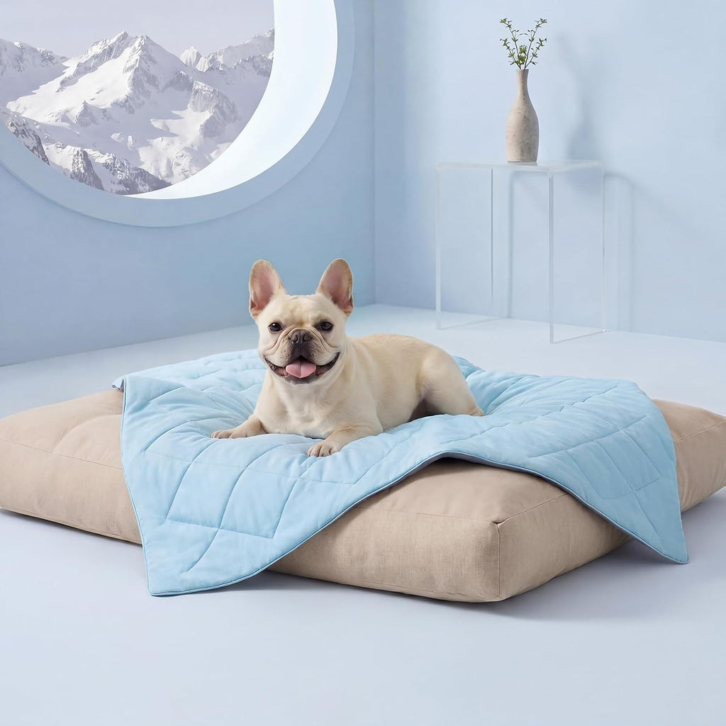 Luciphia Premium Cooling Dog Blanket for Small Medium Dogs Q-max>0.4 Washable Self-Cooling Cat Pet Mat Puppy Breathble Calming Throw for Beds Couches(Light Grey,29x40 inches) - Image 12