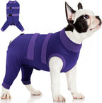 QBLEEV Dog Surgery Recovery Suit for Rear Legs, Long Back Leg Sleeve Pants | Soft onesie to prevent licking, adjustable thigh/abdominal wound protector, cone alternative after spay/neuter, pink, L - Image 10