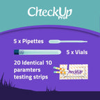 Diagnostic reagent strips for checking canine glucose protein and pH levels