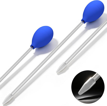 Wrexon long coral food feeder pipette front view inside a marine fish tank setup.