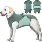SAWMONG Dog Recovery Suit Male, Cotton Zipper Recovery Suit for Dogs, Dog Onesie for Surgery Female Neuter Bodysuit Prevent Licking Wounds Male, Substitute E-Collar & Cone(Gray, Small) - Image 14