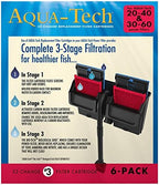 Side angle of the six count Aqua-Tech replacement filter bundle