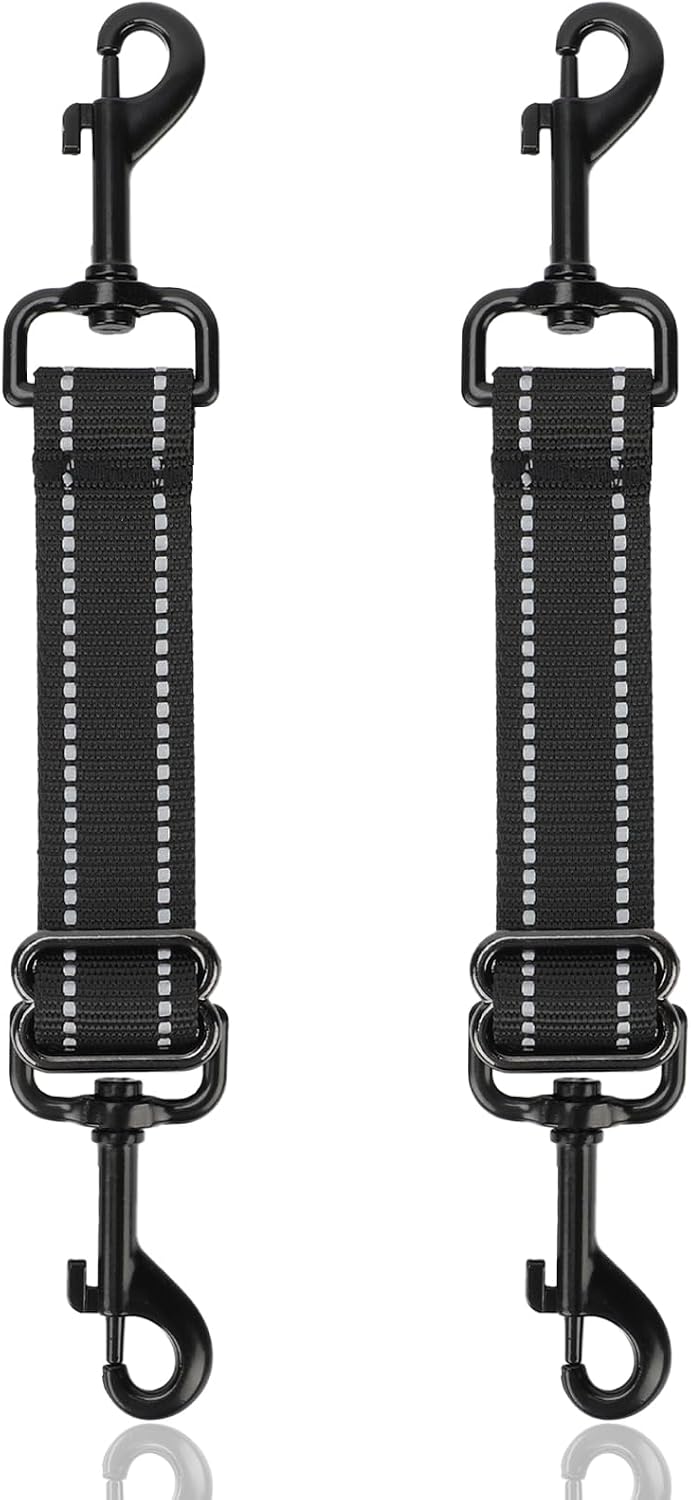 YUEPET 2 Pack 8.3 Inches Metal Dog Collar Safety Clips Heavy Duty Duble Ended Doggie Harness Collar Connector Stainless Steel Backup Clip for Dogs - Image 12