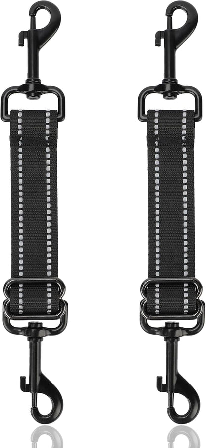 YUEPET 2 Pack 8.3 Inches Metal Dog Collar Safety Clips Heavy Duty Duble Ended Doggie Harness Collar Connector Stainless Steel Backup Clip for Dogs - Image 12