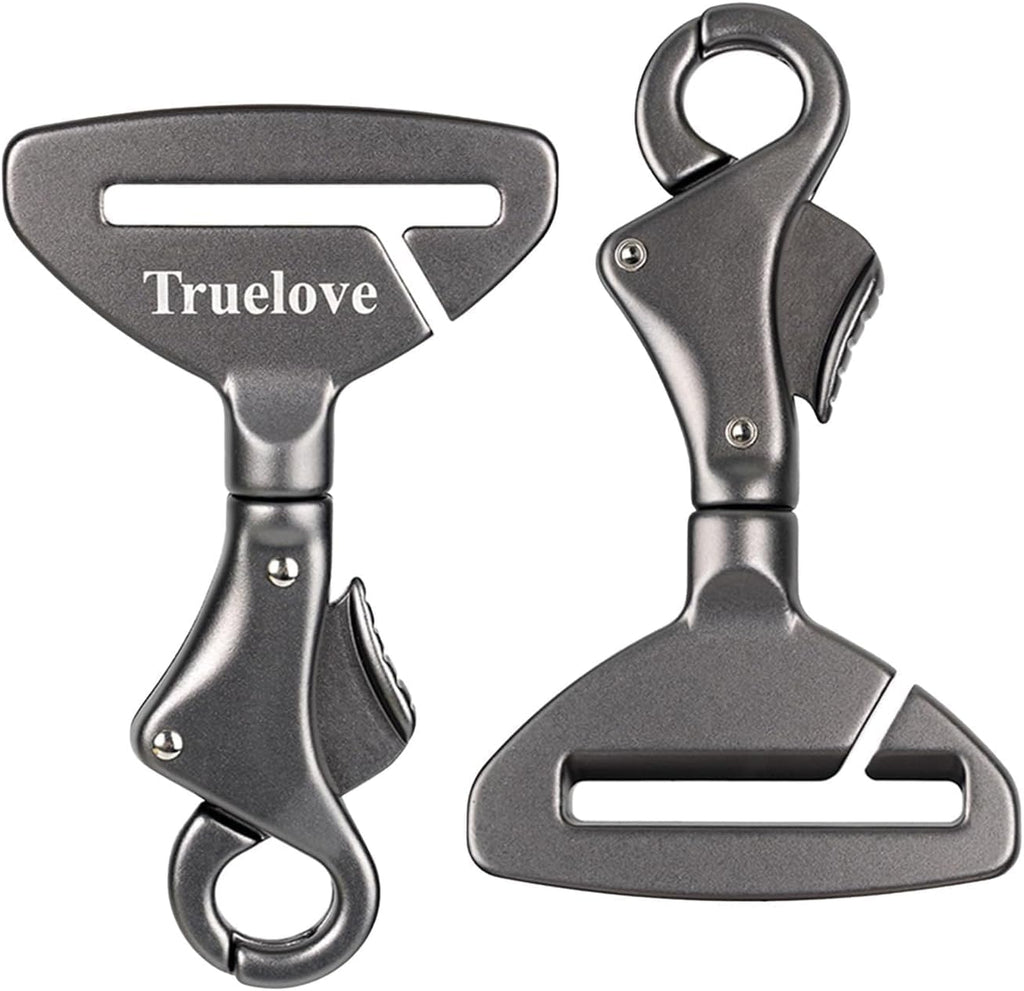 Topsoso dog car restraint clip showing aluminum alloy construction