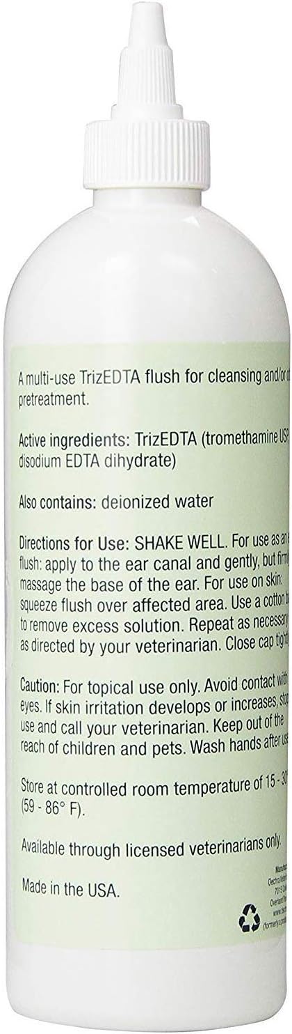 Technical Precision Dechra TrizEDTA Aqueous Flush 16 fluid ounce label details