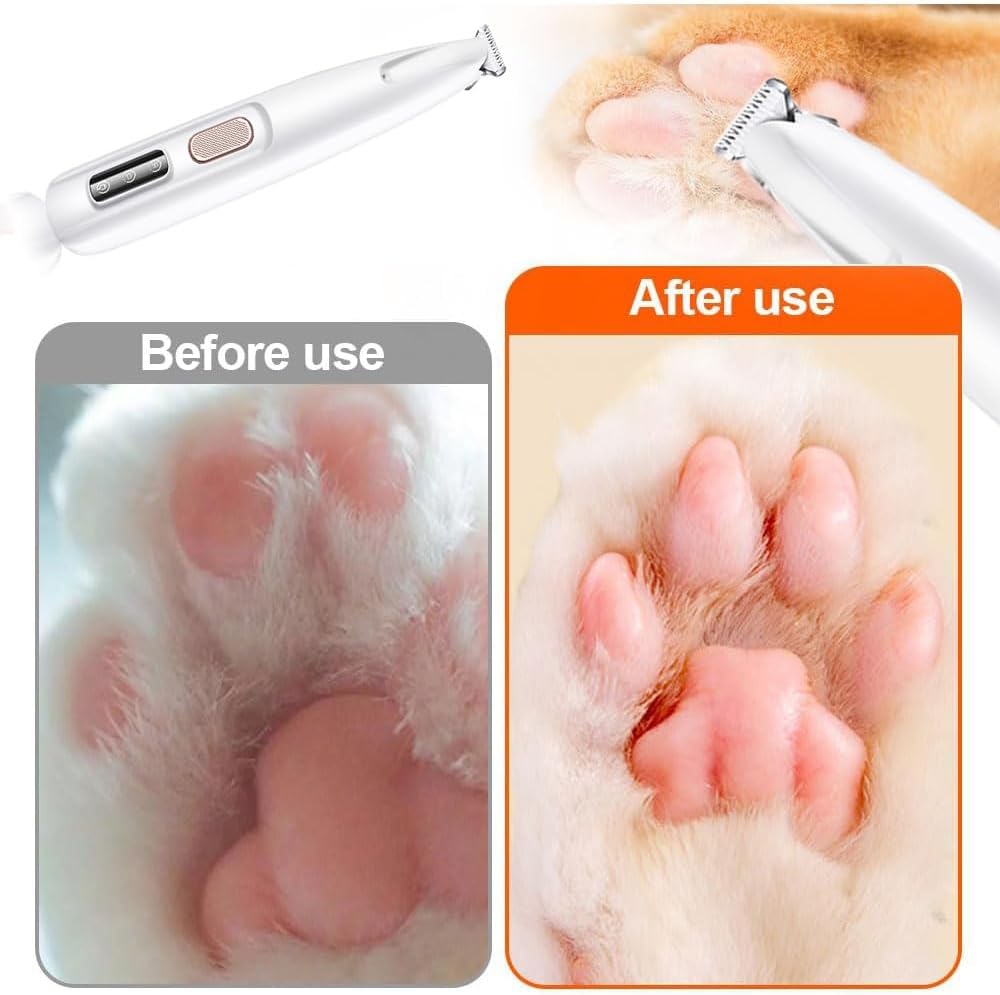 Comasua pet grooming kit demonstrating the USB rechargeable port and cordless portability features
