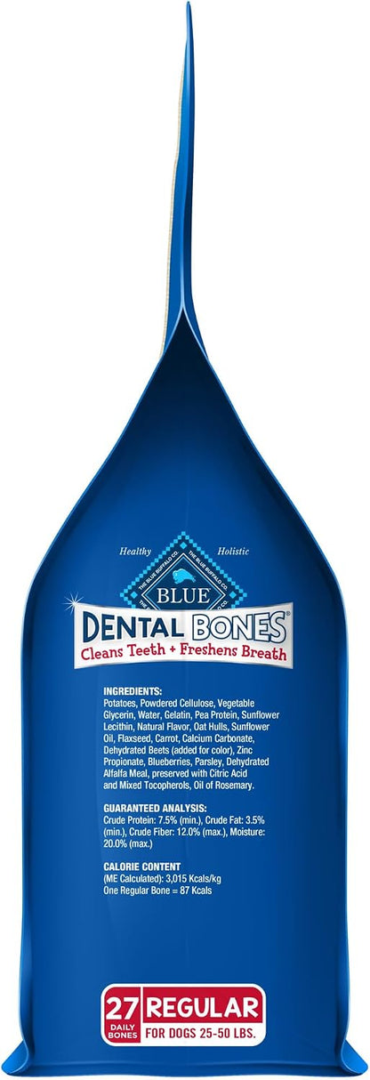 Blue Buffalo Dental Bones Regular Natural Dental Chew Dog Treats Bag Value Pack - Image 10