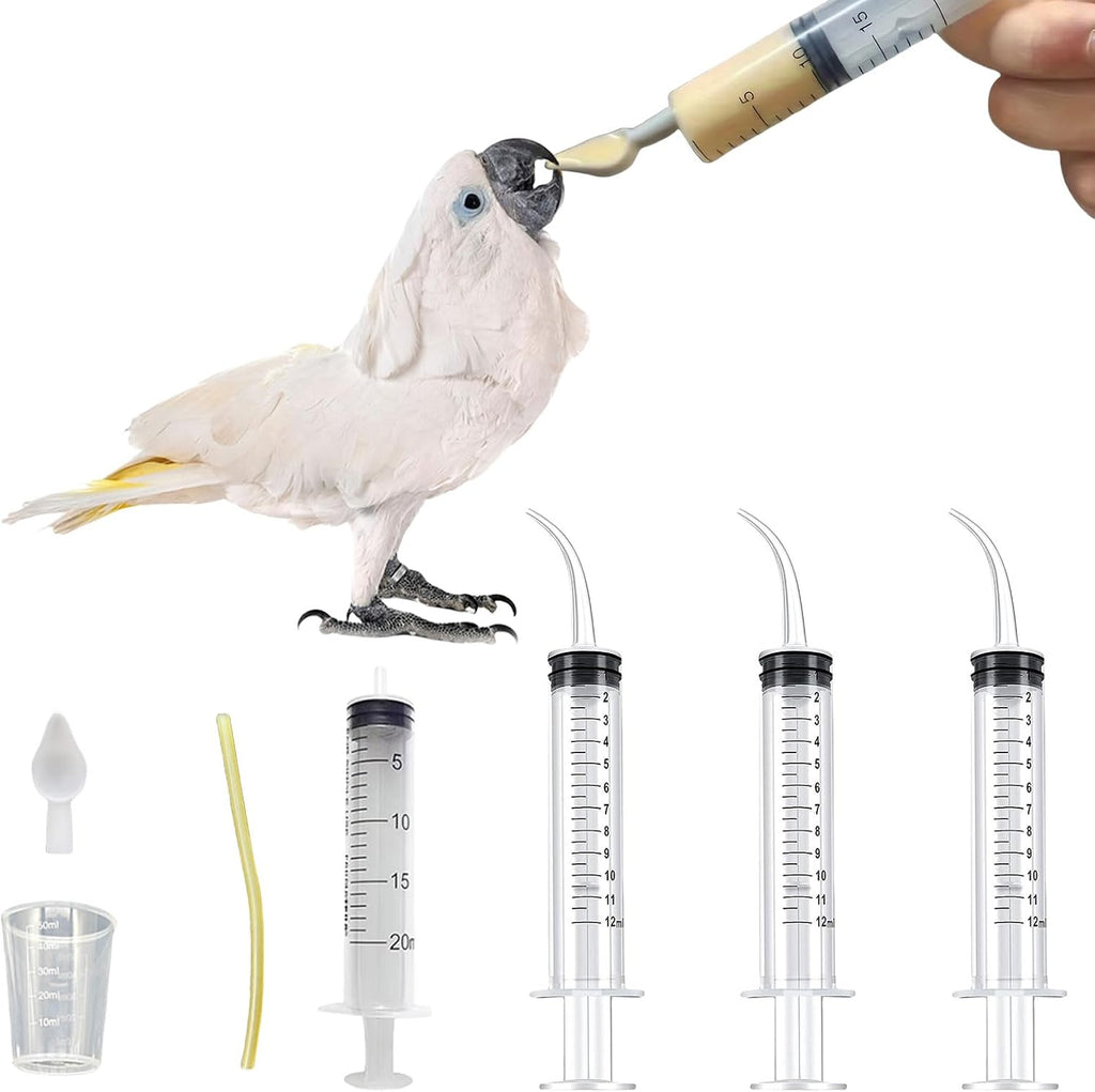 Baby Bird Feeding Syringe Set, Pet Parrot Milk Feeding Syringe with Tubes, Parrot Feeding Tubes Measuring Tools for Feeding Pets Scientific Industrial Labs... (10ml+10ml+20ml+60ml) - Image 9