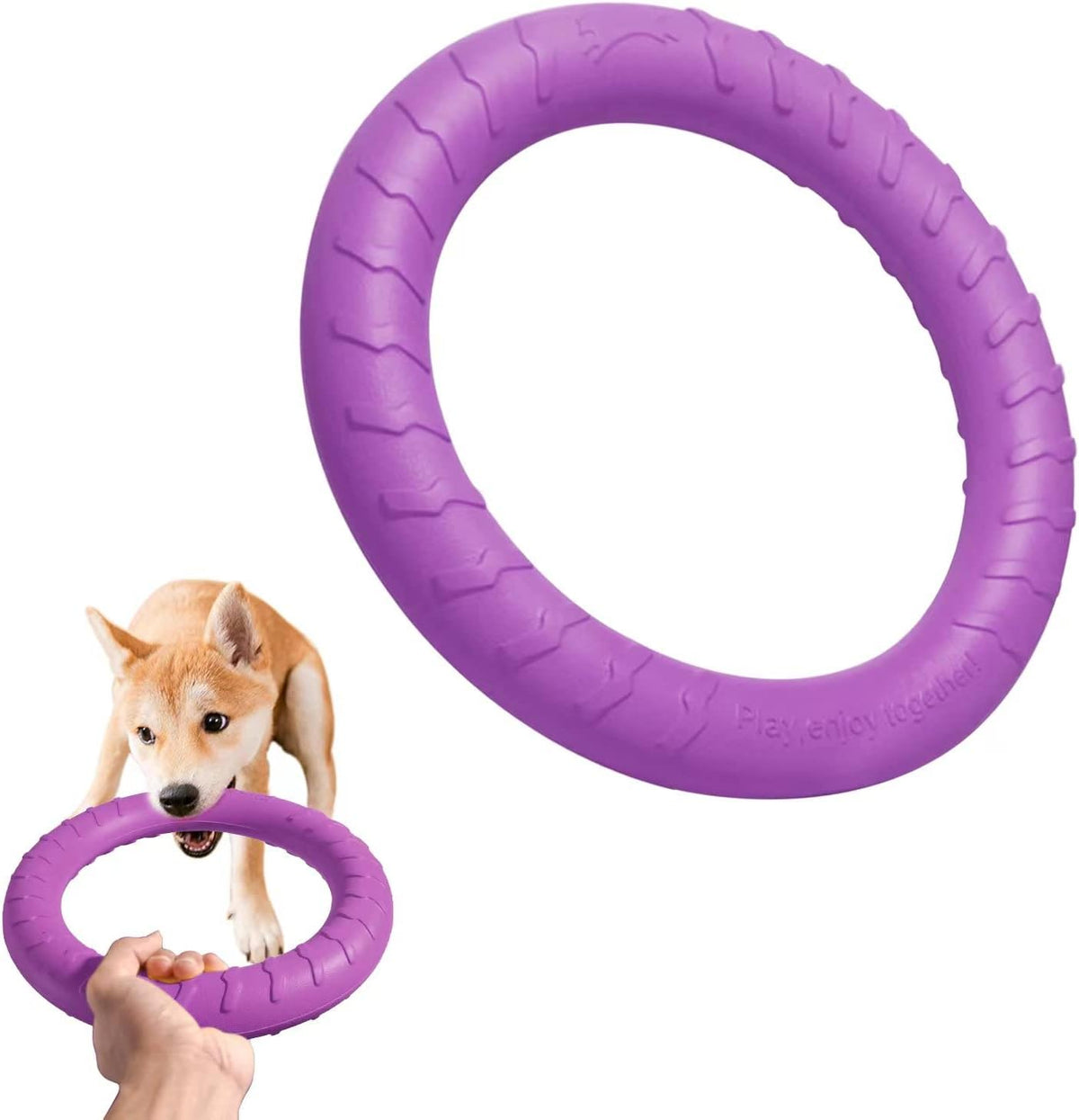 XL Large Indestructible Dog Toys, Dog Chew Toys for Aggressive Chewers,Flying Discs for Medium/Large Breeds. Floating Dog Ring Toys for Throwing, Catching, Grabbing. (12 Inch) - Image 11