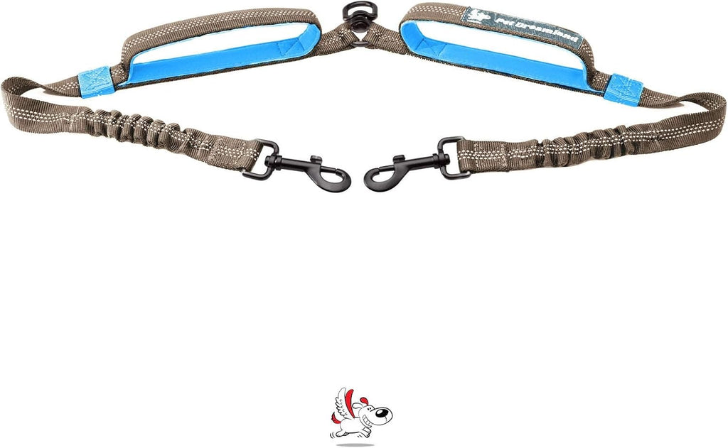 Pet Dreamland Exquisite Hands Free Double Dog Leash for Two Dogs with Tangle-Free Swivel. Premium Quality & Versatile for Running. You Will Absolutely Love This Amazing Waist Leash (Khaki & Orange) - Image 11