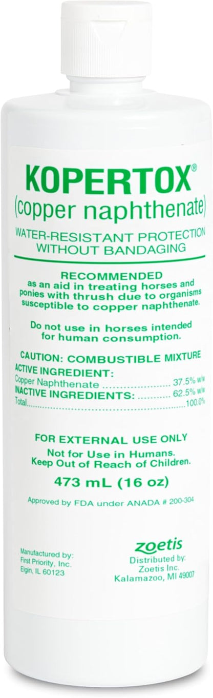 Zoetis Kopertox 16 Ounce bottle front view authentic equine thrush treatment