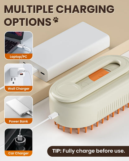 ACITMLLC pet steam brush components and detachable brush head