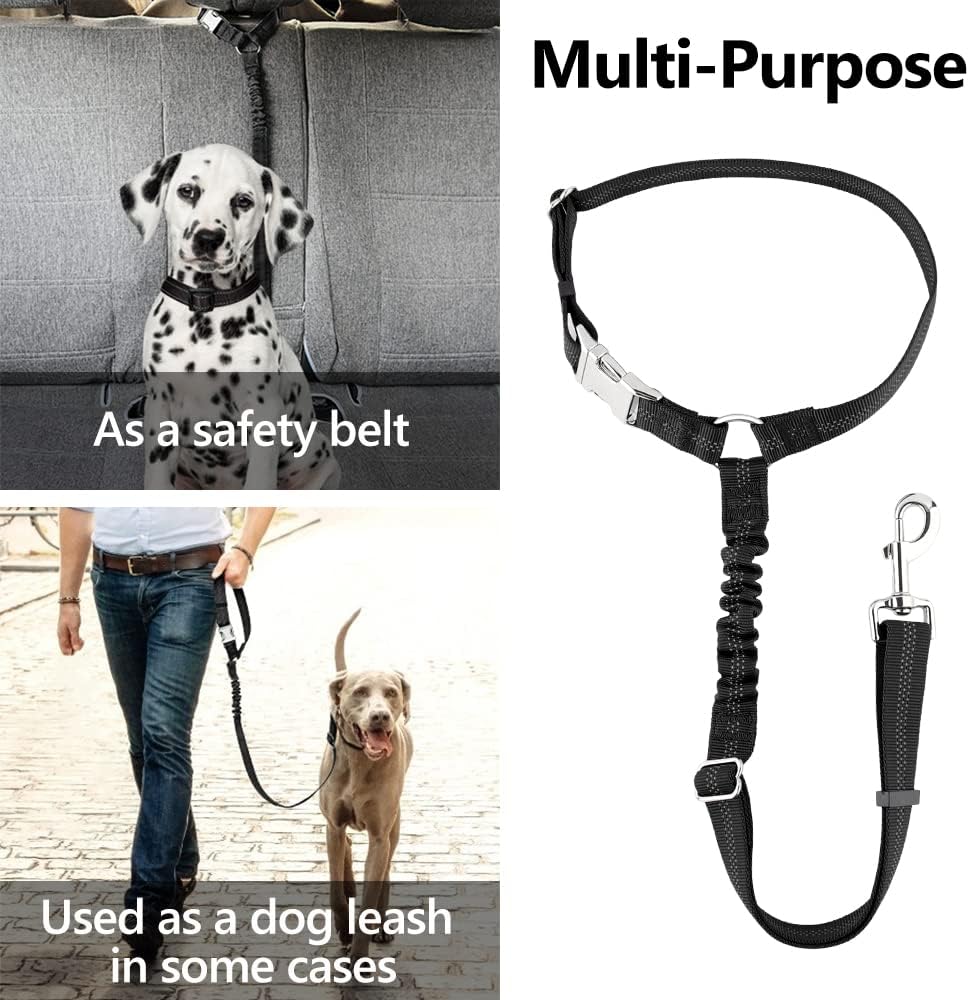 Plutus Pet dog car seat belt installed on vehicle headrest
