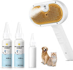 Pet Steam Brush for Dog & Cat - 3-in-1 Steam Grooming Brush for Shedding & Hair Removal - Self Cleaning Spray Comb with Mist for Long Haired Pets, Blue(waterless shampoo not include) - Image 12