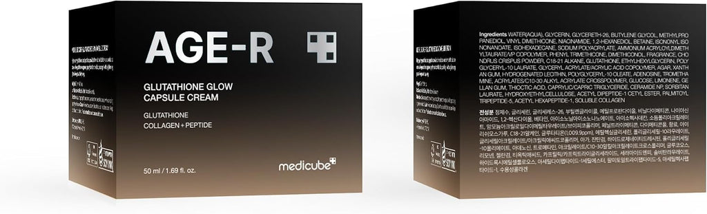 Medicube AGE-R Glutathione Glow Capsule Cream 50 milliliters full set view