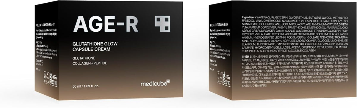 Medicube AGE-R Glutathione Glow Capsule Cream 50 milliliters full set view
