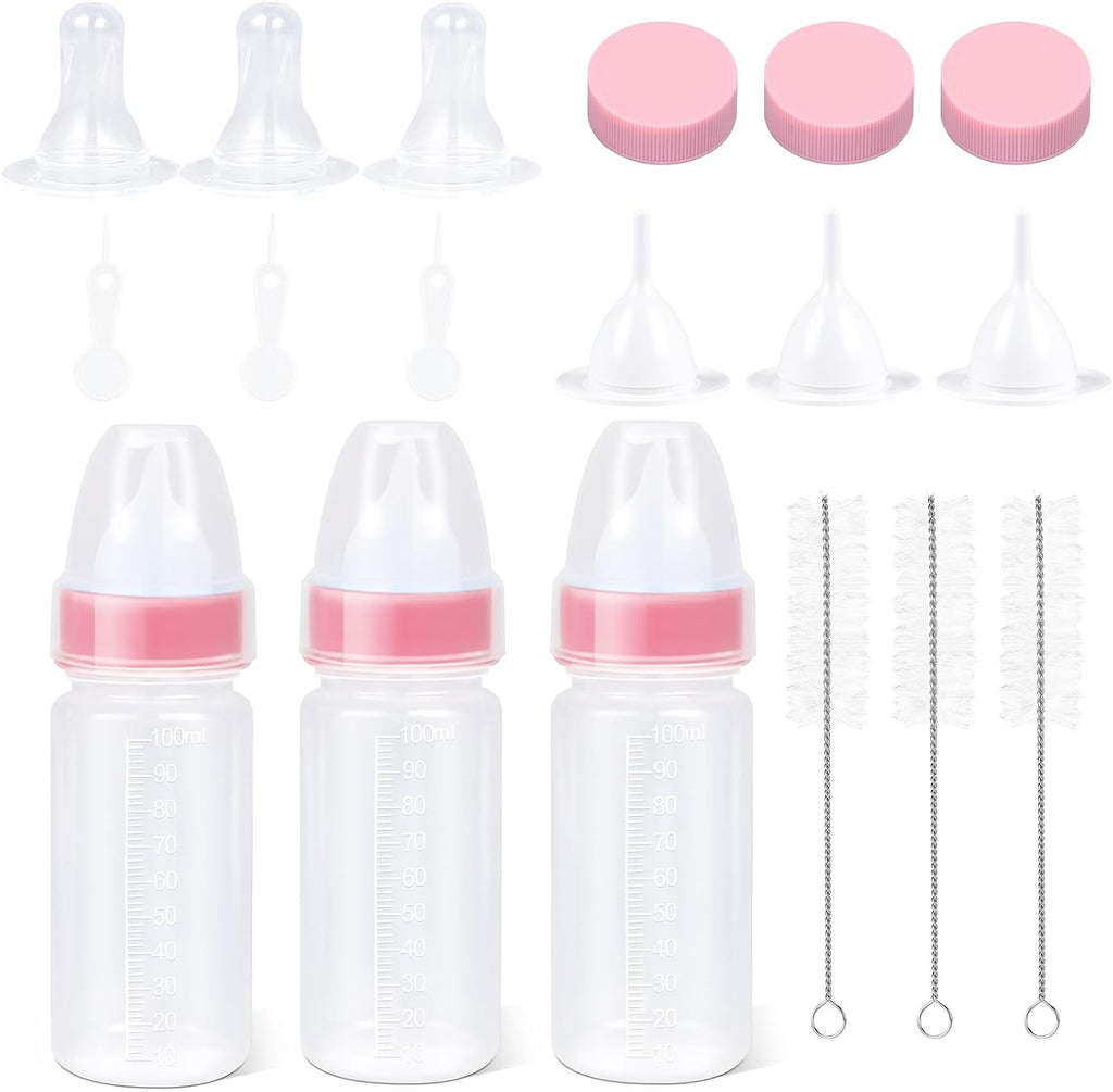 ASEVAT 5 oz 3PackPet Feeding Bottle, Anti-Choking Puppy Feeder Design,with 3pcs Replaceable and Reusable Silicone Nipples for Feeding Puppies, Kittens, Small Animals - Image 10
