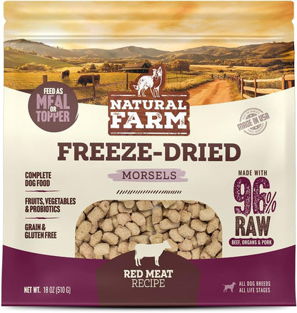 Natural Farm Freeze-Dried Chicken Patties for Dogs - 96% Raw Chicken & Organs, Complete Meal or Food Topper, Grain-Free, Gluten-Free, Probiotics for Digestion, All Life Stages - 14oz Bag - Image 14