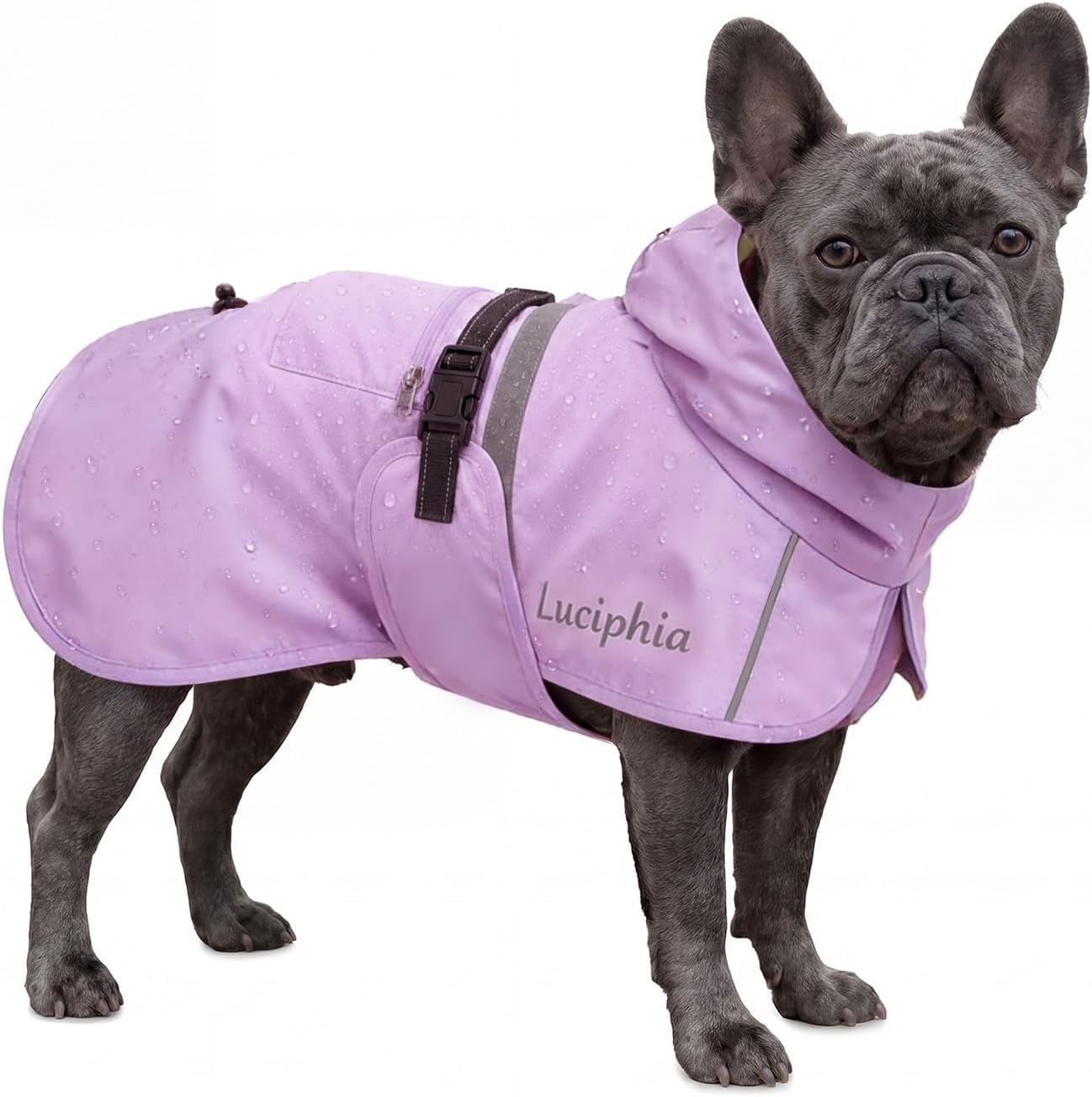Luciphia Dog Raincoat Adjustable Hooded Reflective Rain Jacket with Pocket for Small Medium Large Extra Large Dogs Yellow XX-Large - Image 12