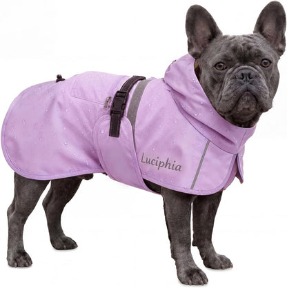 Luciphia Dog Raincoat Adjustable Hooded Reflective Rain Jacket with Pocket for Small Medium Large Extra Large Dogs Yellow XX-Large - Image 12