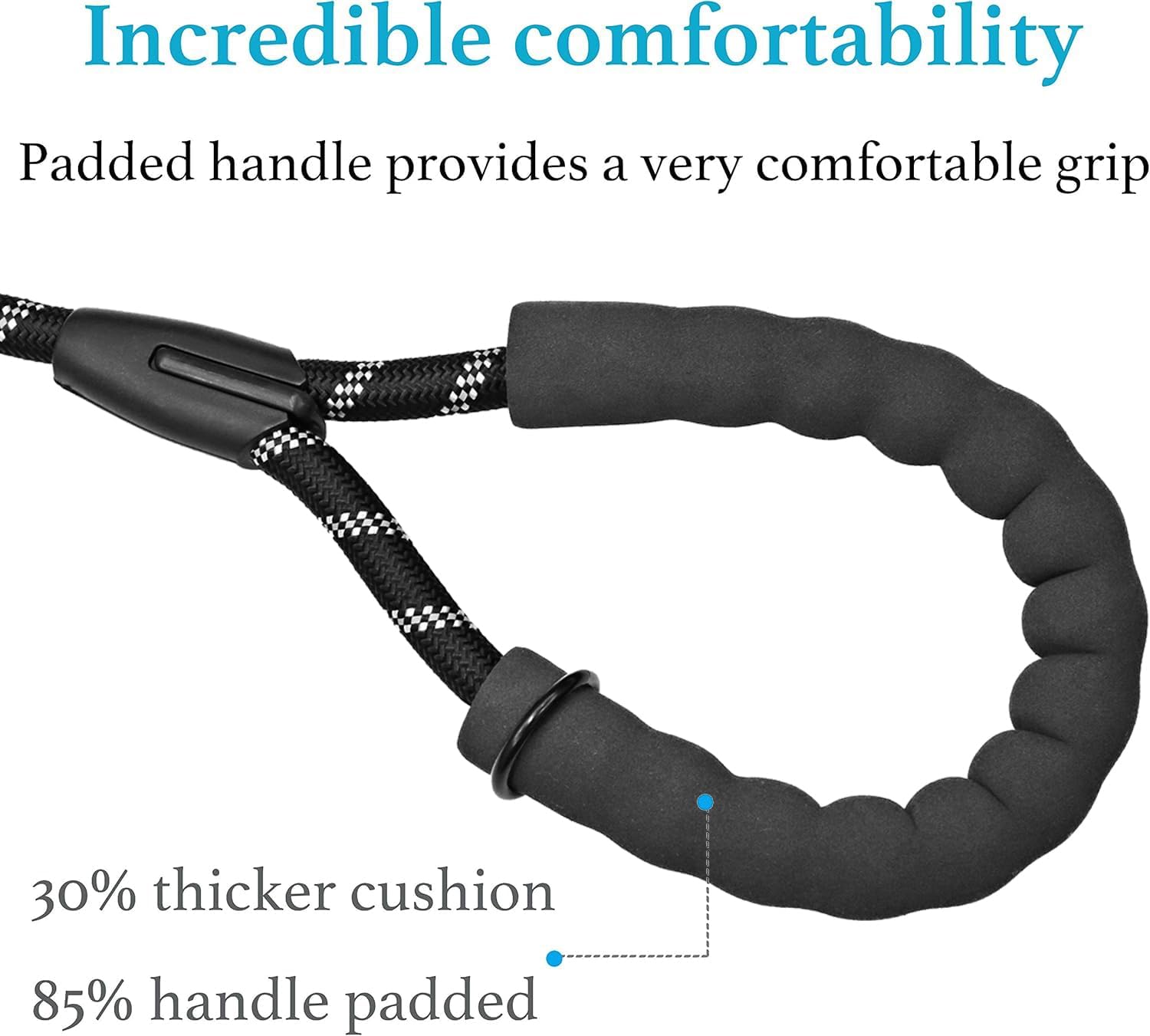 Adjustable quick release buckle system on the Drgxle black multiple dog walking leash