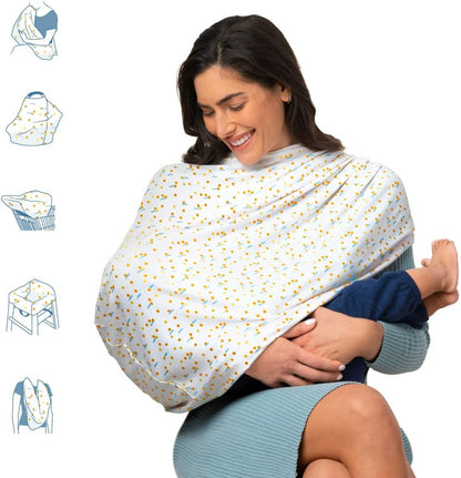 Munchkin Milkmakers 5-in-1 Nursing Cover Quiet Skies front view