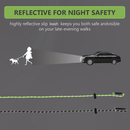 Fursdoly adjustable nylon rope slip lead with plastic stopper