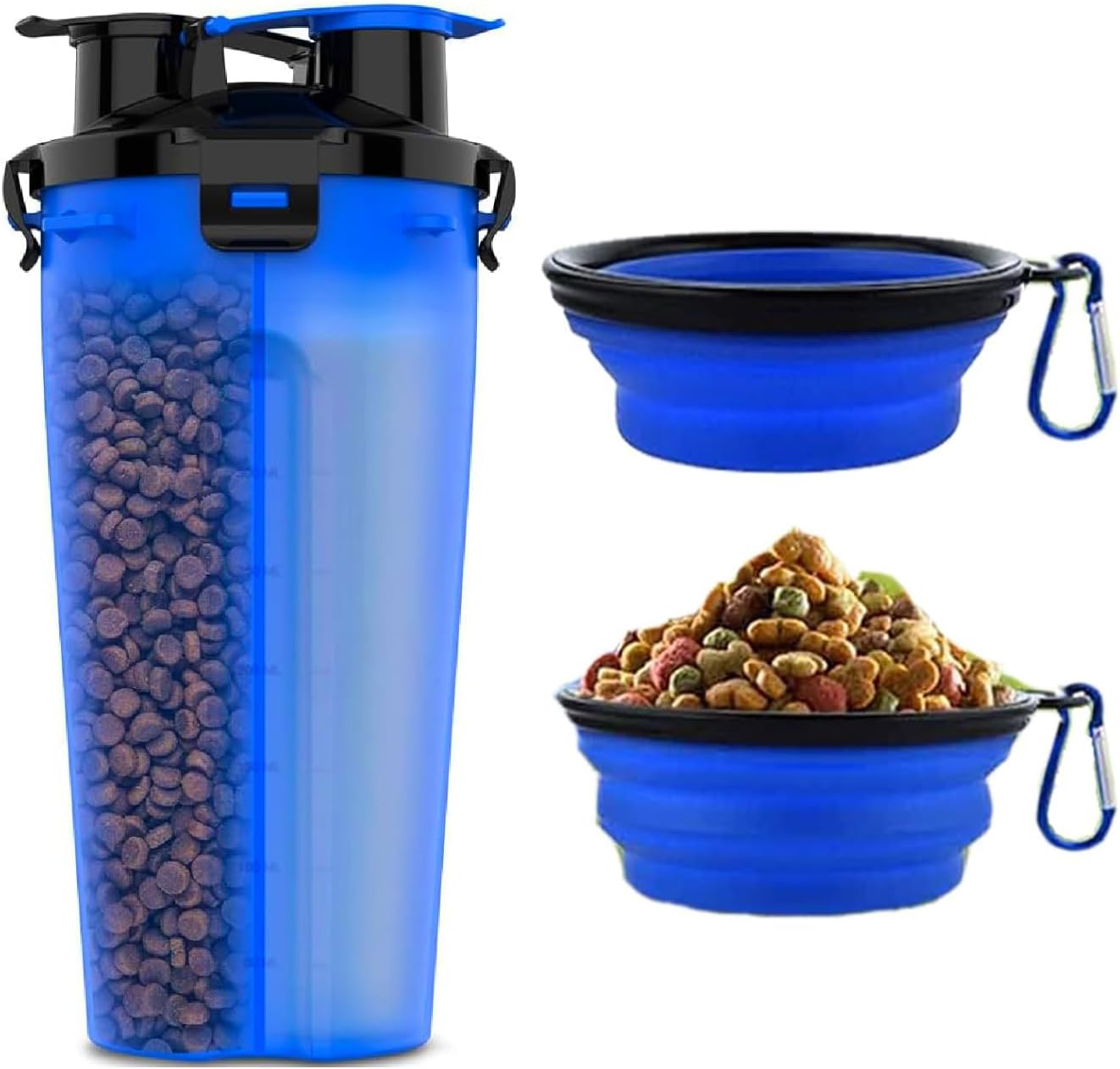 Dog Travel Water Bottle W/Collapsible Bowls - Portable 2 in 1 Leakproof Pet Water Bottle Food Container Ideal for Travel, Outdoor Portable Water Bowls for Walking, Camping & Hiking - (Pink) - Image 10