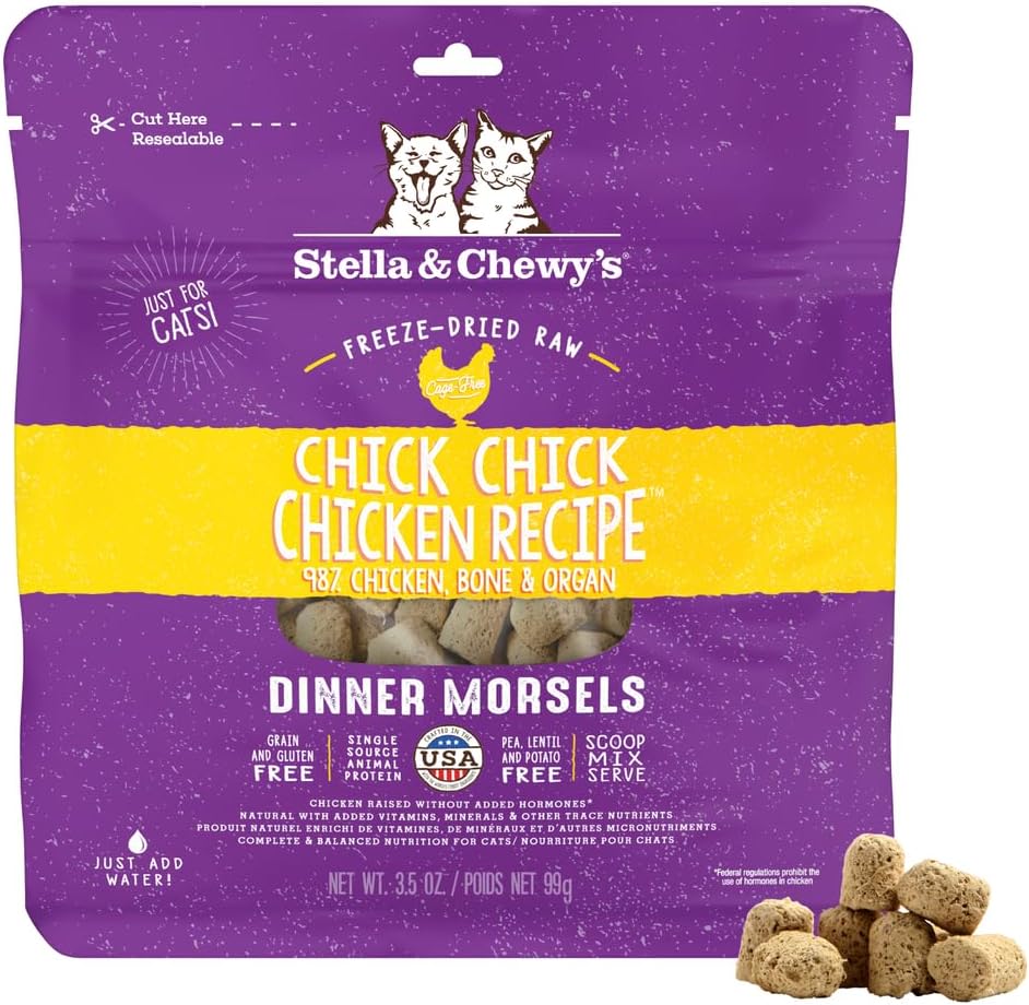 Stella & Chewy's Freeze-Dried Chicken Cat Food front view pouch packaging
